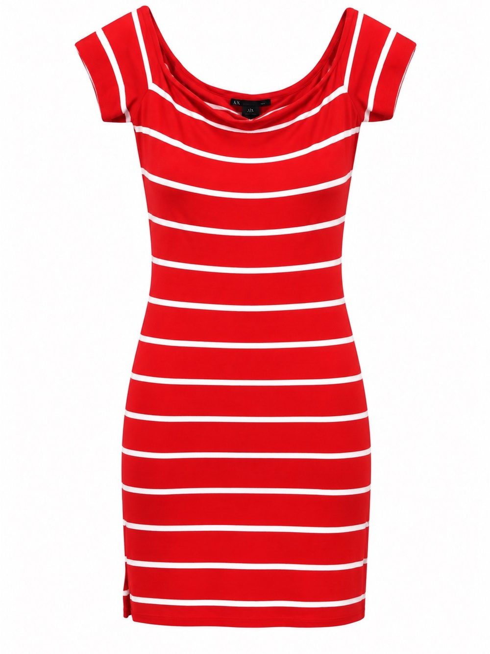 Armani Exchange Red and White Striped Mini Dress